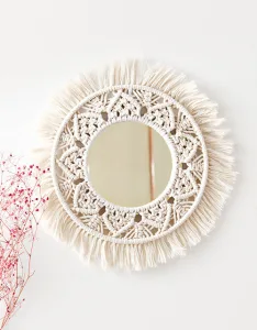 miroir rond macramé tendance 2026
