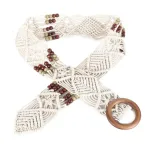 Ceinture de taille bande passante bohème blanche