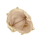 sac en macramé anse en bambou doublé