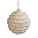boule de noel beige en lin rustique