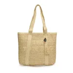 tote bag macrame grande capacité beige