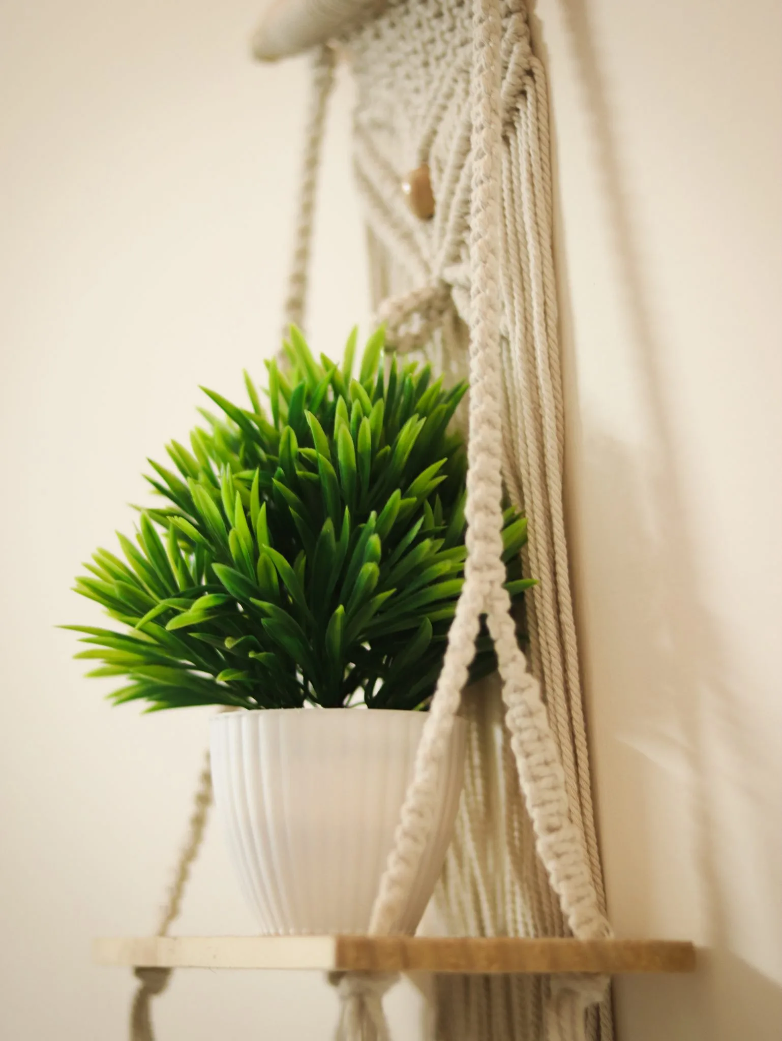 suspension macramé bohème salon